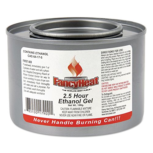 FancyHeat FHC F900 Ethanol Gel Chafing Fuel Can, 2-1/2 hours Burn, 7 oz. (Pack of 72)