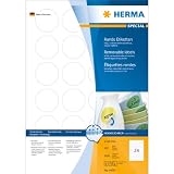 Herma Etiketten A4 4476 &Oslash;40 mm rund Movables/abl&ouml;sbar Papier matt 2400 St&uuml;ck wei&szlig;