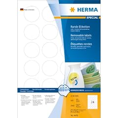 Herma Etiketten A4 4476 �40 mm rund Movables/abl�sbar Papier matt 2400 St�ck wei�