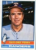 1976 Topps #55 Gaylord Perry Texas Rangers Baseball Card In a Protective Screwdown Display Case