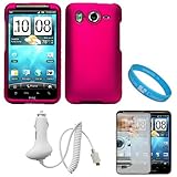 Pink Durable Protective Rubberized Crystal Hard Case Cover for AT&T Wireles ....