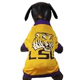NCAA Louisiana State Fightin Tigers Athletic Mesh Dog Jersey (Team Color, Medium)