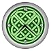Silver Wall Clock of Green Medevil Celtic Knot (Irish Jewelry, Pendant, Ring, Necklace)