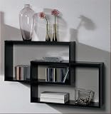 FMD 206-012_Mocca/Wei - Wandregal Point 12 - B x H x T: 84,5 x 55,5 x 19,5 cm