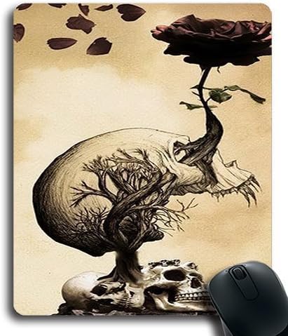 meilz aiaiSkull Rose Custom Mouse Pad/ Mouse Mat - Cloth - 3MM - Rectanglemeilz aiai