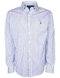 Ralph Lauren - Chemise à rayures fines hommes - Bleu pâle / Blanc