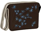 Laessig LMB10606L - Classic Messenger Bag, Design: Stars Farbe: choco