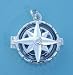 Jewelry : Sterling Silver Compass Rose Locket with Working Compass