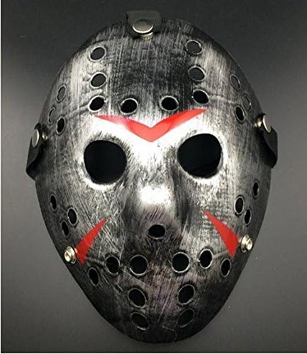 Kadonle The 13th Horror Hockey Jason Vs. Freddy Mask Halloween Costume Prop (Sliver-Black)