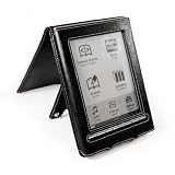 Tuff-Luv Napa Leather case cover & stand for (Sony Reader PRS-600 / 600 series / Touch edition) - (Flip Style) Black