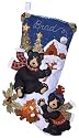 Bucilla 85467 Felt Aplique Stocking- Black Bear Bonfire