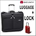 Delsey Helium Breeze Trolley Garment Bag Raven Black Plus Wordlock Tsa Approved Combination Luggage Lock Uses Words Not Numbers in Red - Delsey ADEL12353BKK1