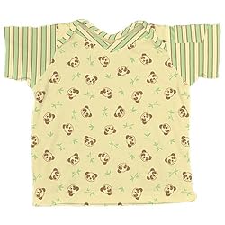 i play. Itsy Bitsy Organic Cotton Knit Yoga Shirt, Panda Print, Medium
