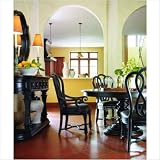 Stanley Paradise Valley Round Dining Series Paradise Valley Round Dining Room Set in Antique Ebony