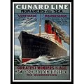 MSC10101 CUNARD LINE GREATEST WONDERS OF THE AGE NEW YORK BOSTON LIVERPOOL VINTAGE STYLE HOUSEHOLD Metallwerbeschild, XLS