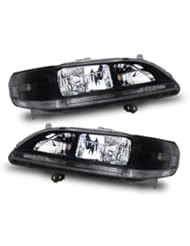 Automotive Parts and Accessories: SPPC Black Headlights For Honda Accord - Passenger and Driver Side - SPPC