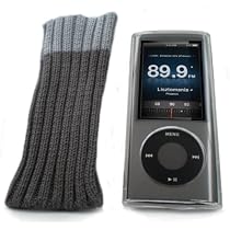 5G Crystal Clear Case Hard Cover & Free Sock for New Apple iPod Nano with Camera 5th Gen Generation 8GB & 16GB