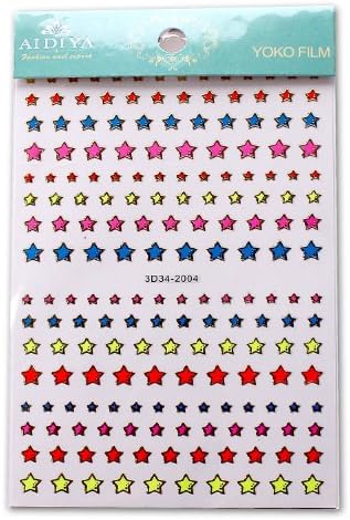WS Decal fluorescent DIY Heart Pattern Sweet Nail metal Decals Sticker Polish Decoration