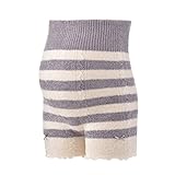 犬印本舗 マタニティ 薄手ふわぽかパンツ(ボーダー柄) ML グレー SH2891