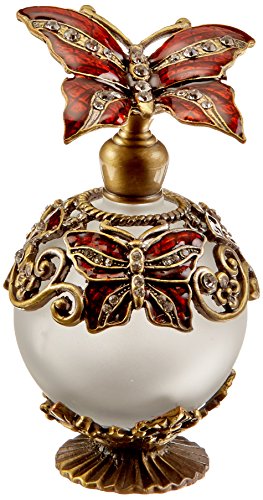 StealStreet SS-A-51617 Butterfly Crystal Jewel Fragrance Perfume Bottle