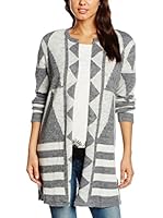 Cortefiel Chaqueta Punto C/Vuelto Rayas (Gris)