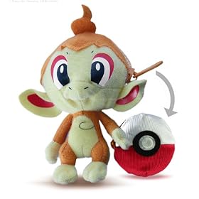 Chimchar - Mini Pokemon DP Pokeball Flip-out Plush Toy ~3.5" (Transform a Pokeball into a Pokemon) (From the Pokemon Diamond & Pearl series) (Japanese Import)