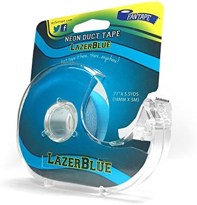 FanTape Lazer Blue Mini Neon Duct Tape - 5 Pack, 71" x 5 yd (FTN5BLU)