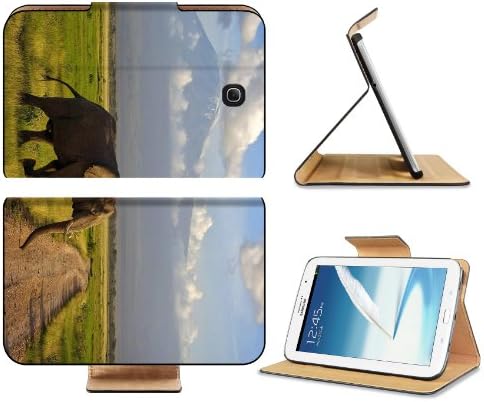 Elephant African Animal Field Mountain Clouds Wildlife Samsung Galaxy Note 8 GT-N5100 GT-N5110 GT-N5120 Flip Case Stand Magnetic Cover Open Ports Customized Made to Order Support Ready Premium Deluxe Pu Leather 8 7/16 Inch (215mm) X 5 11/16 Inch (145mm) X 11/16 Inch (17mm) Liil Note 8 cover Professional Note8 Cases Note_8 Eight Accessories Graphic Background Covers Designed Model Folio Sleeve HD Template Designed Wallpaper Photo Jacket Wifi Protector Tablet