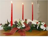 Christmas Arrangement Swag with white Poinsettias