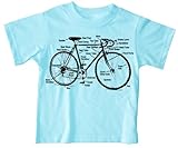 Bike Diagram Aqua Blue Boys T Shirt