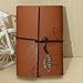 Yoker Pu Vintage Retro Leather Cover Notebook Journal Diary Blank String Loose Leaf (Dark Brown)