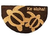 Hula Hawaii(フラハワイ)ハーフラウンドコイヤーマット(ホヌ)ブラウン
(セキノ)