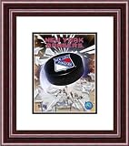 Framed Logo/Puck New York Rangers 8x10 Photo
