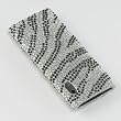 Premium Luxurious Designer Hard Full Diamond Crystal Snap-on Case for the Apple iPod Nano 5 5th Generation - Silver Zebra