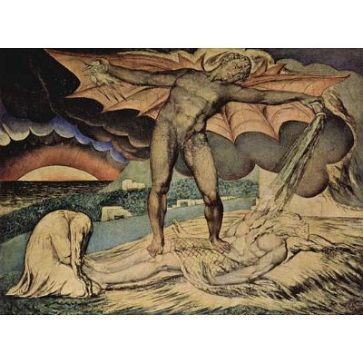 William Blake (Satan pours on the plagues of Job) Art Poster Print - 11x17