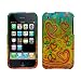 Colorful Rainbow Peace Happy Face Heart Rubber Coating Snap on Design Case Hard Case Faceplate for Apple Iphone 3g 3gs + Screen Protector Film + Free Cell Phone Bag