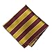 TieMart Maroon and Gold Striped Pocket Square