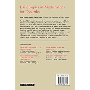 Basic Topics in Mathematics For Dyslexics