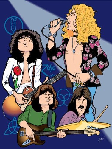 Archival Canvas Limited Edition Art Print Led Zeppelin 36" x 28"