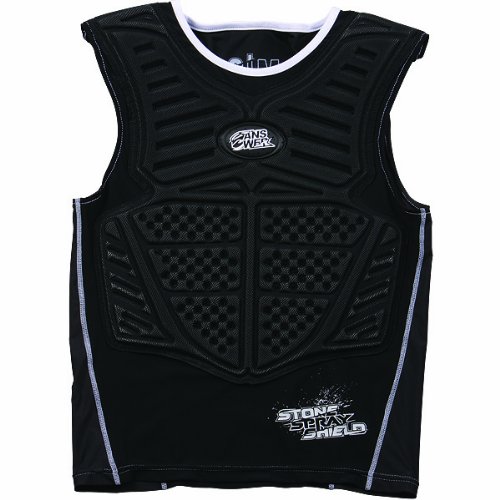 Best Price Answer Racing Stonespray Shield Adult Roost Deflector Motocross/Off-Road/Dirt Bike Motorcycle Body Armor w/ Free B&F Heart Sticker Bundle - Large/X-Large
