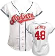 Travis Hafner Majestic Replica Cleveland Indians Women's Jersey