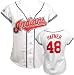 Travis Hafner Majestic Replica Cleveland Indians Women's Jersey