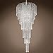 Waterfall Design 11 Light 25" Chrome Chandelier with Clear European Crystals
