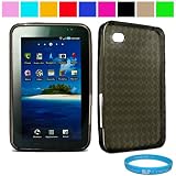 Premium Protective Soft Silicone Skin Cover for Samsung Galaxy Tab 7 inch Tablet WiFi 3G Samsung PC1000 SumacLife TM Wisdom Courage Wristband - Smoke TPU