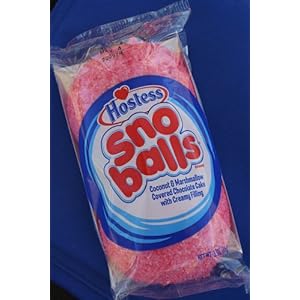 Hostess Sno Balls 6 full size packs 2 cakes per package
