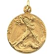 14K Yellow Gold St. Michael Medal - 18.00mm