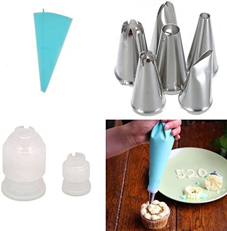 Icing Dispensers Cake Decorating Set Silicone Reusable Icing Piping Cream Pastry Bag Kit Tool Reusable Sugar Craft Decorating Tips