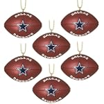 SC Sports Dallas Cowboys Resin Football Onaments - Set of 6