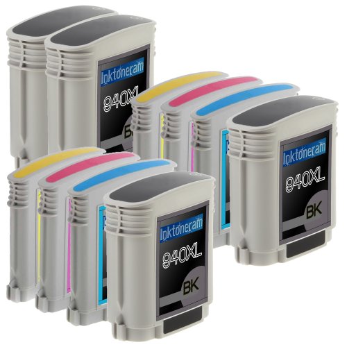 2 Pack + 2 Black of Total 10 Remanufactured HP 940XL Ink Cartridges HP 940XL C4906AN C4907AN C4908AN C4909AN for HP 940XL Black Cyan Magenta Yellow Combo Set On Sale