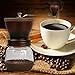 RC Mini Hand-Crank Coffee Bean Grinder Manual Coffee Grinding Mill 120g With Brush & Lid - Brown